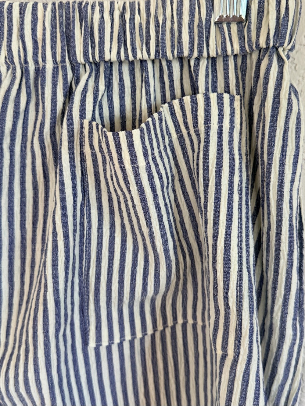 Cupshe Light-weight Navy & White Striped Casual Shorts - Picture 5 of 10